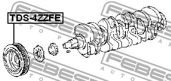 Koło pasowe wału korbowego FEBEST TDS-4ZZFE
