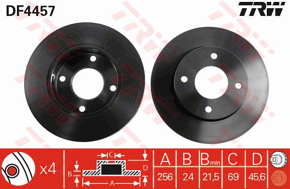 Tarcza hamulcowa TRW DF4457