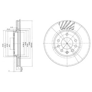 Tarcza hamulcowa DELPHI BG3405