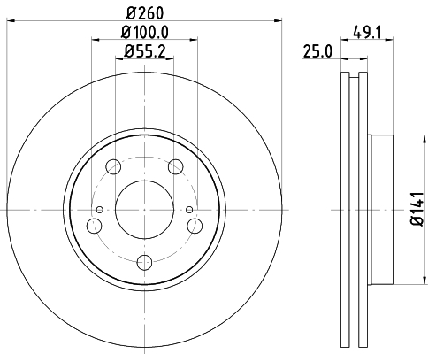 Tarcza hamulcowa HELLA 8DD 355 106-511