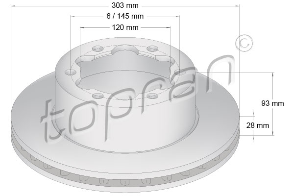 Tarcza hamulcowa TOPRAN 111 653