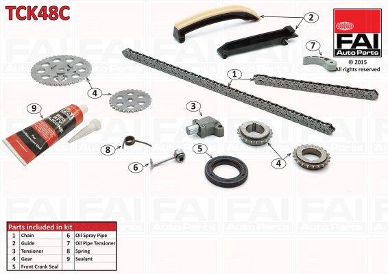 Zestaw łańcucha rozrządu FAI AUTOPARTS TCK48C