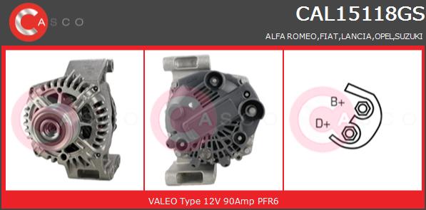 Alternator CASCO CAL15118GS