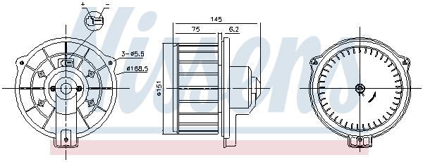 Wentylator wewnętrzny NISSENS 87615