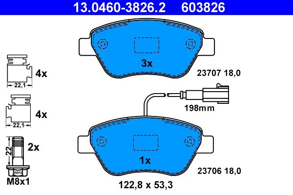 Klocki hamulcowe ATE 13.0460-3826.2