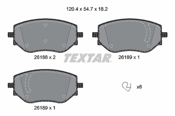 Klocki hamulcowe TEXTAR 2618801