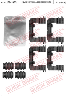 Zestaw akcesoriów montażowych  klocków hamulcowych QUICK BRAKE 109-1865