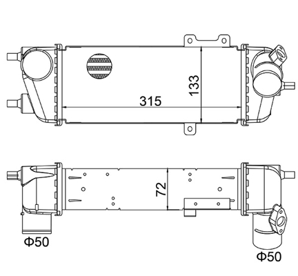 Chłodnica powietrza intercooler HART 630 302