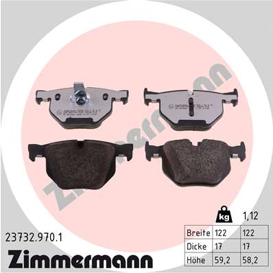 Klocki hamulcowe ZIMMERMANN 23732.970.1