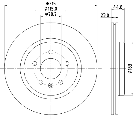 Tarcza hamulcowa HELLA 8DD 355 132-181
