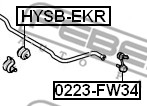 Guma stabilizatora FEBEST HYSB-EKR