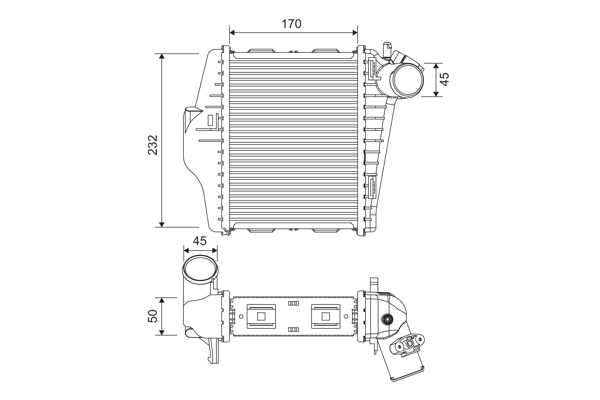 Chłodnica powietrza intercooler VALEO 818378