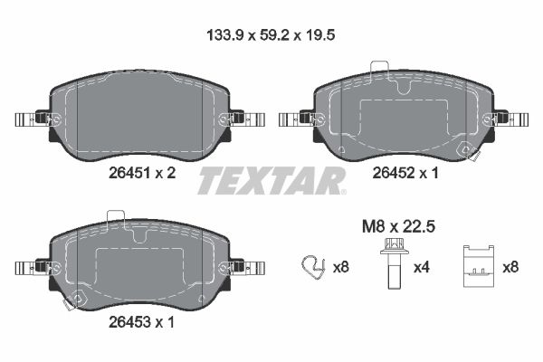 Klocki hamulcowe TEXTAR 2645101