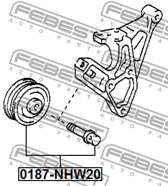 Rolka napinacza paska osprzętu FEBEST 0187-NHW20