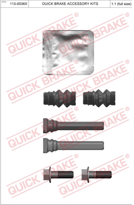 Zestaw tulei prowadzących zacisk hamulca QUICK BRAKE 113-0036X
