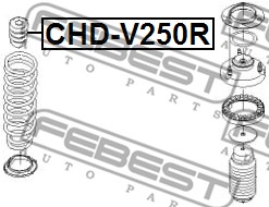 Dystans gumowy FEBEST CHD-V250R