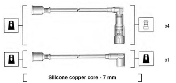 Przewody zapłonowe MAGNETI MARELLI 941045360521