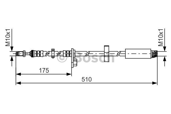 Przewód hamulcowy elastyczny BOSCH 1 987 481 453