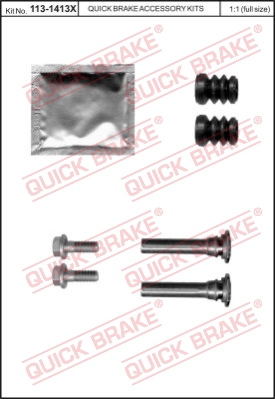 Zestaw tulei prowadzących zacisk hamulca QUICK BRAKE 113-1413X
