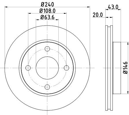 Tarcza hamulcowa HELLA 8DD 355 102-231