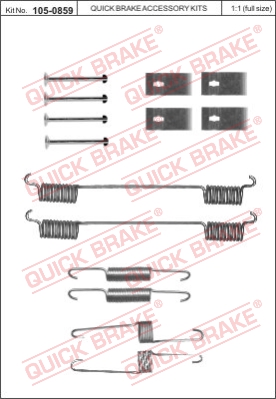 Zestaw dodatków do szczęk hamulcowych QUICK BRAKE 105-0859