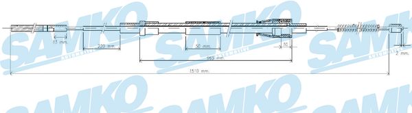 Linka hamulca ręcznego SAMKO C0962B