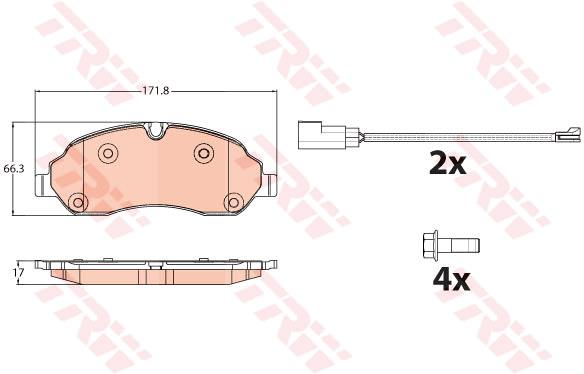 Klocki hamulcowe TRW GDB2117