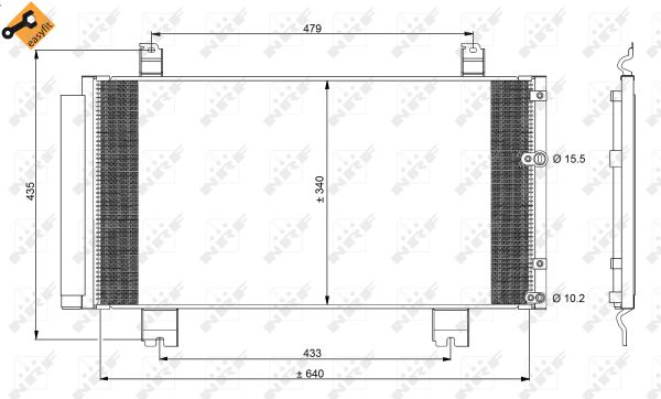 Skraplacz klimatyzacji NRF 350100