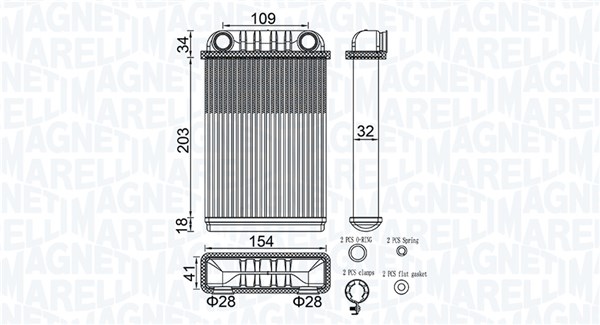 Nagrzewnica MAGNETI MARELLI 350218512000