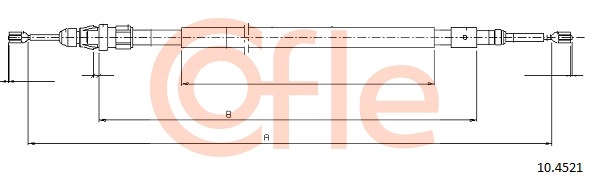 Linka hamulca ręcznego COFLE 92.10.4521