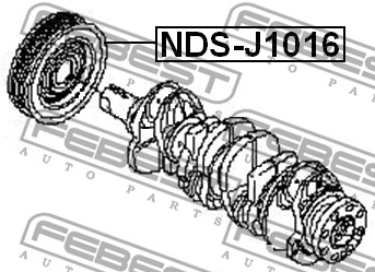 Koło pasowe wału korbowego FEBEST NDS-J1016