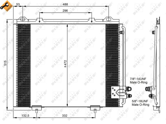 Skraplacz klimatyzacji NRF 35228