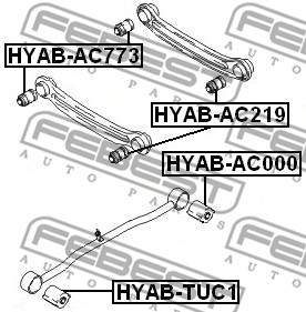 Tuleja wahacza FEBEST HYAB-AC000