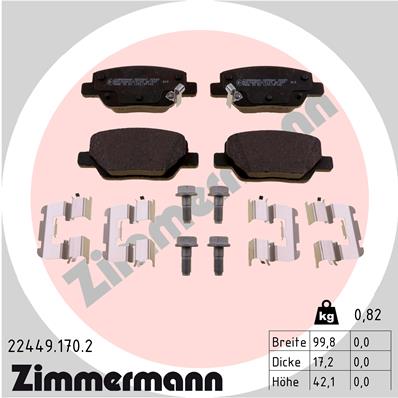 Klocki hamulcowe ZIMMERMANN 22449.170.2