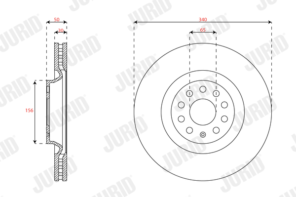 Tarcza hamulcowa JURID 563706JC-1