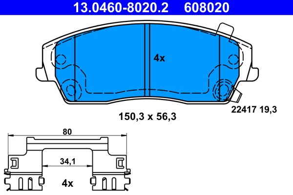 Klocki hamulcowe ATE 13.0460-8020.2