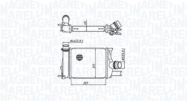 Chłodnica powietrza intercooler MAGNETI MARELLI 351319205390