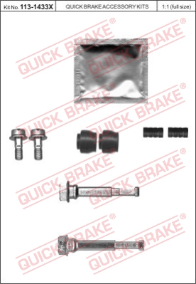 Zestaw tulei prowadzących zacisk hamulca QUICK BRAKE 113-1433X