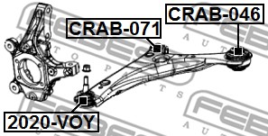 Tuleja wahacza FEBEST CRAB-071