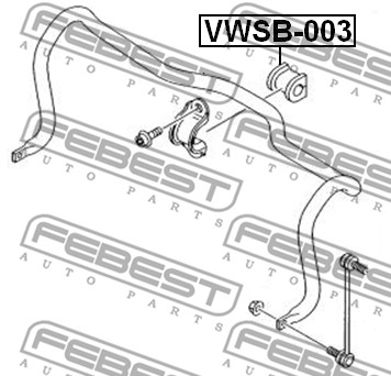 Guma stabilizatora FEBEST VWSB-003