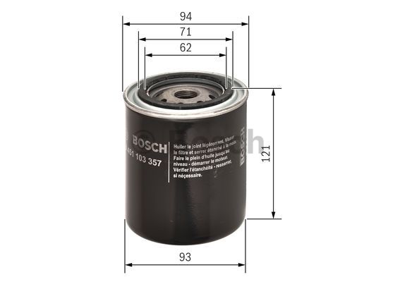 Filtr oleju BOSCH 0 451 103 357