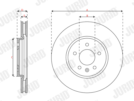 Tarcza hamulcowa JURID 563675JC-1