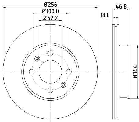 Tarcza hamulcowa HELLA 8DD 355 116-561