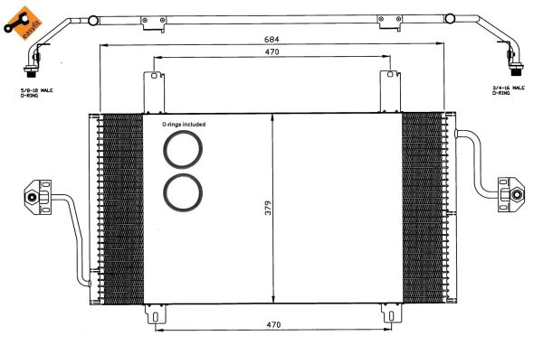 Skraplacz klimatyzacji NRF 35483