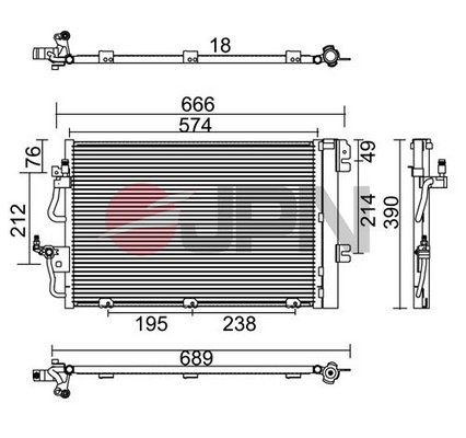 Skraplacz klimatyzacji JPN 60C9118-JPN