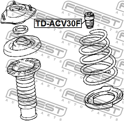 Dystans gumowy FEBEST TD-ACV30F