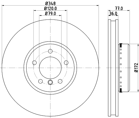 Tarcza hamulcowa HELLA PAGID 8DD 355 120-791