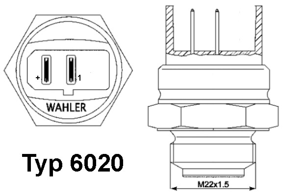 Włącznik wentylatora WAHLER 6020.95D