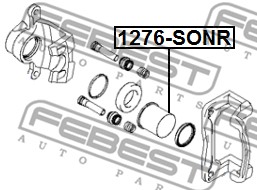 Tłoczek zacisku hamulcowego FEBEST 1276-SONR