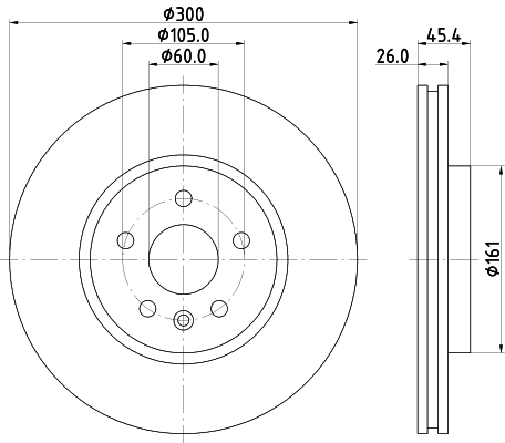 Tarcza hamulcowa HELLA PAGID 8DD 355 122-851